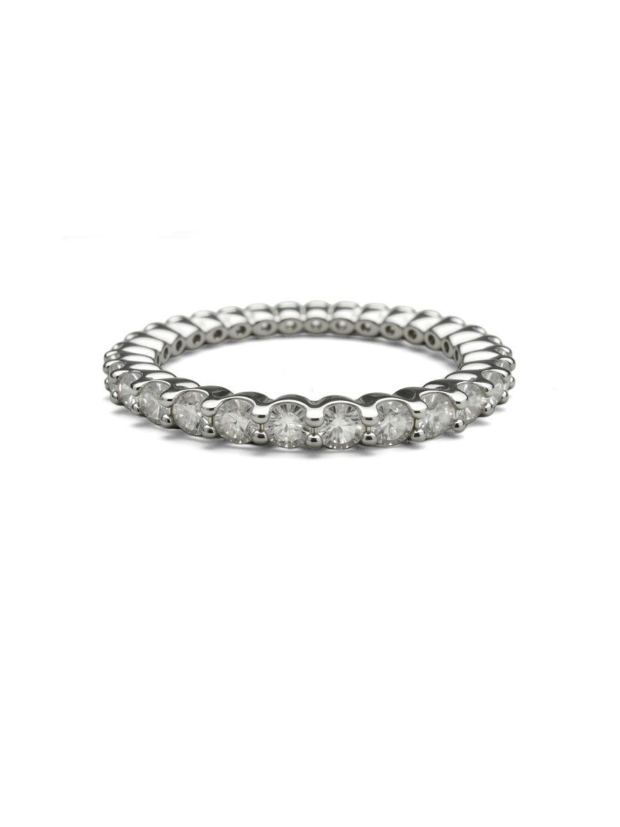 925 Silver 1.0Ctw. Round Cut Moissanite Eternity Band
