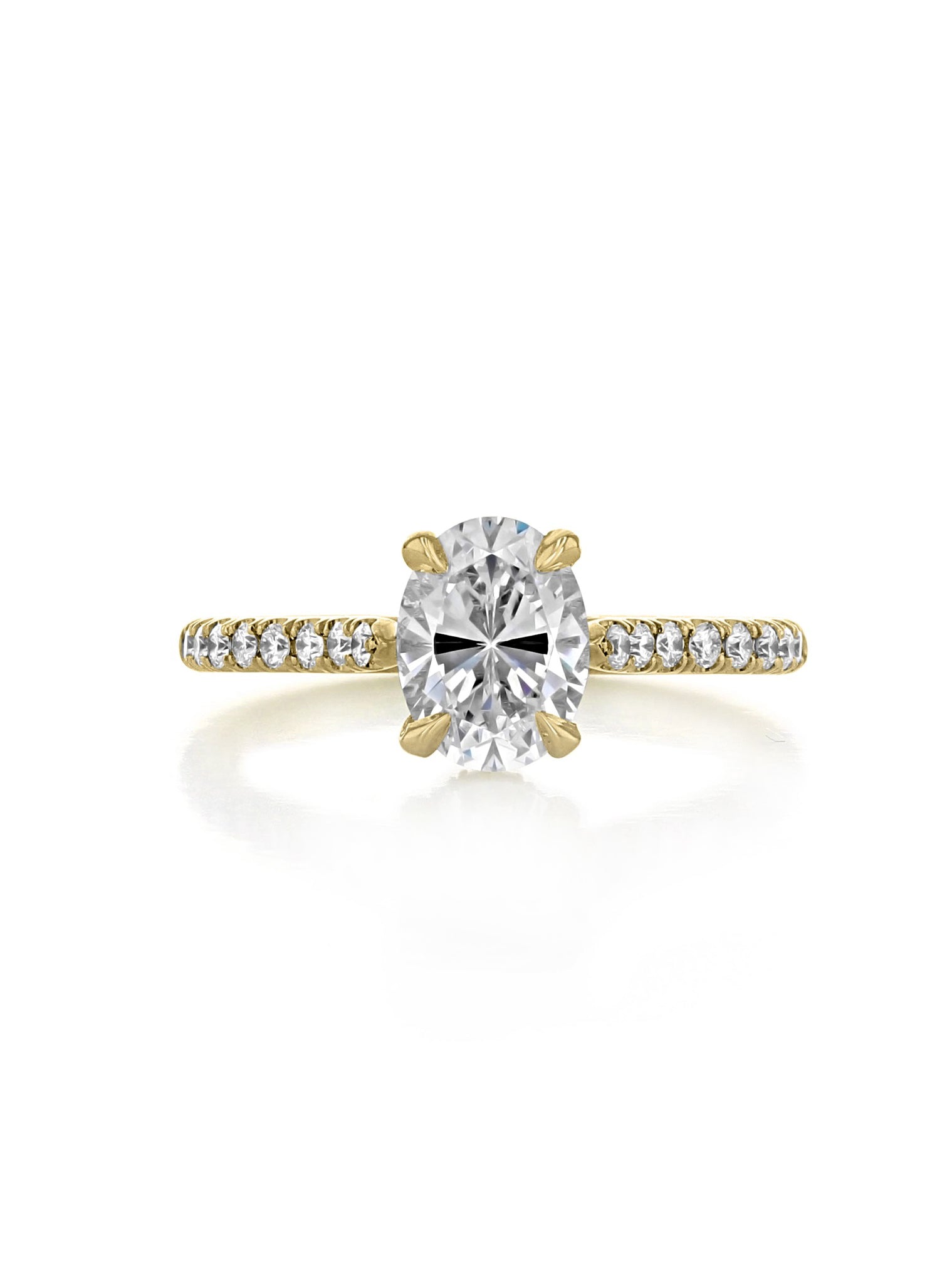 14K Yellow Gold 2.4Ctw. Hidden Halo Moissanite Ring