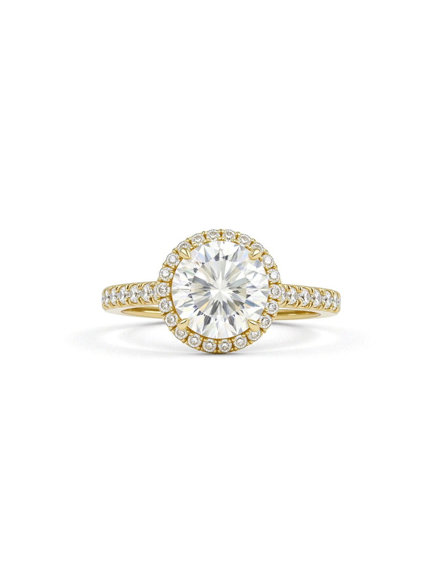 14K Gold 2.5Ctw. Halo Setting Engagement Ring