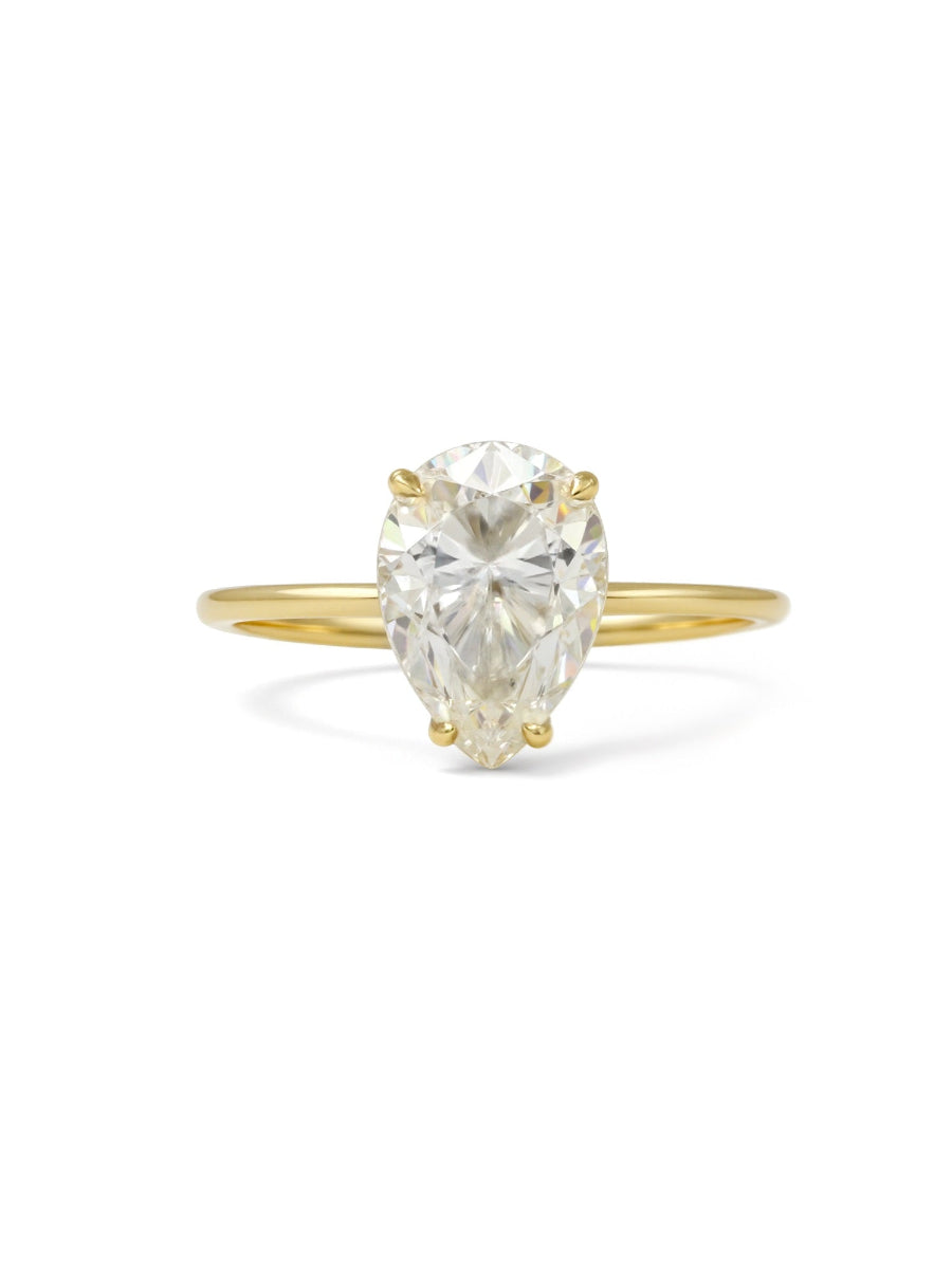 14K Gold 2Ctw. Pear Cute Engagement Ring