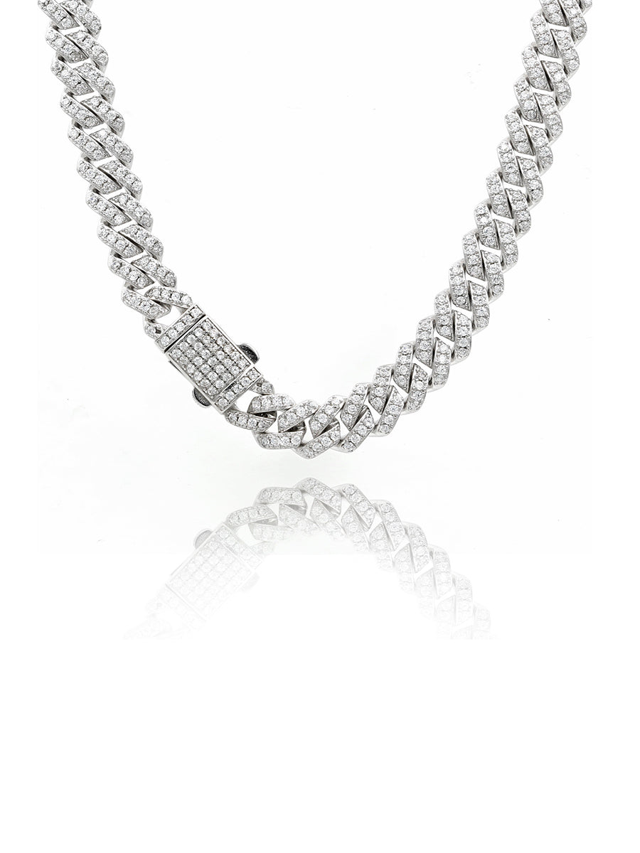 925 Moissanite 8MM Cuban Links Necklace