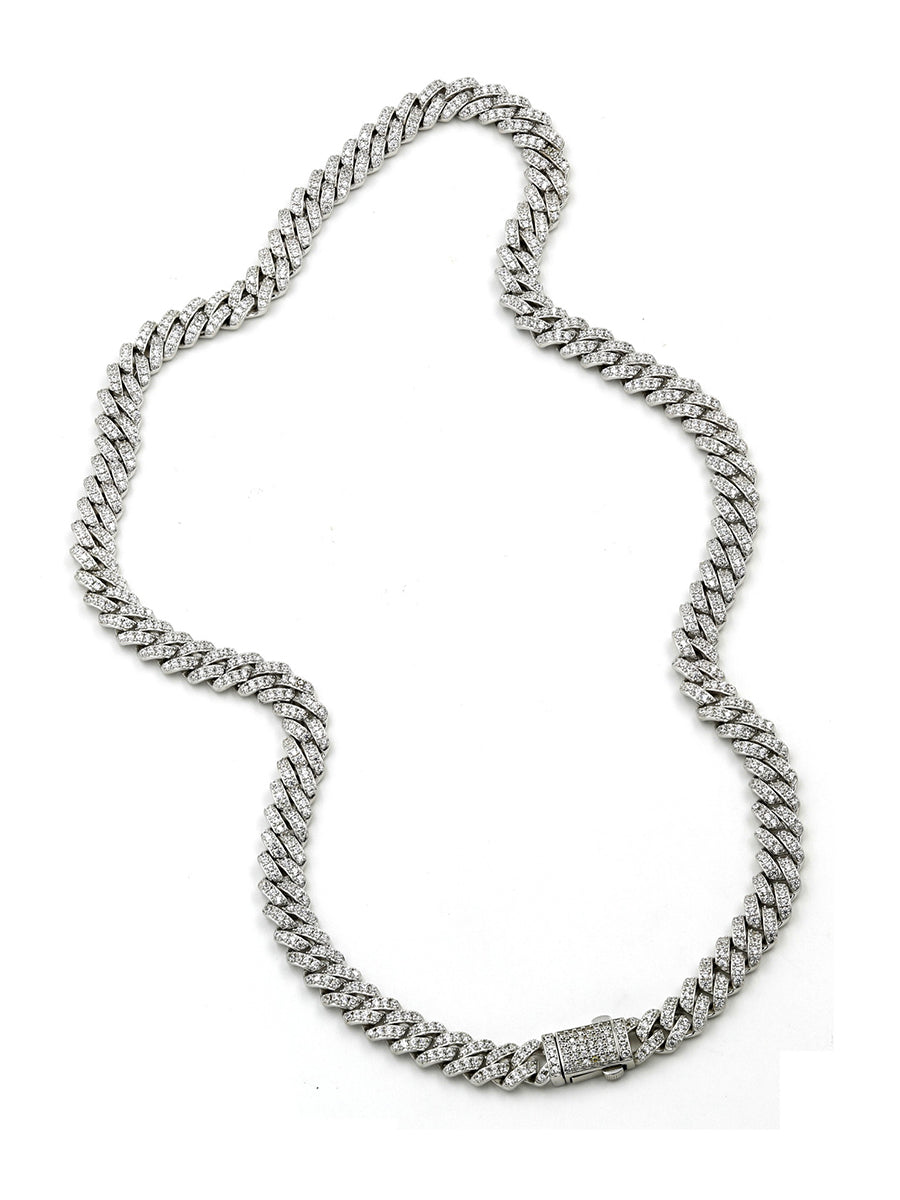 925 Moissanite 8MM Cuban Links Necklace