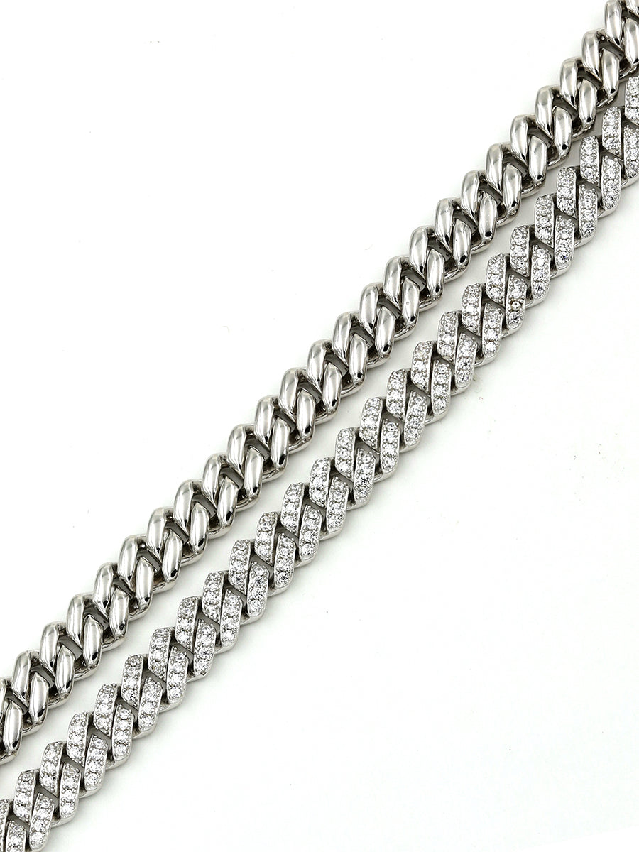 925 Moissanite 8MM Cuban Links Necklace