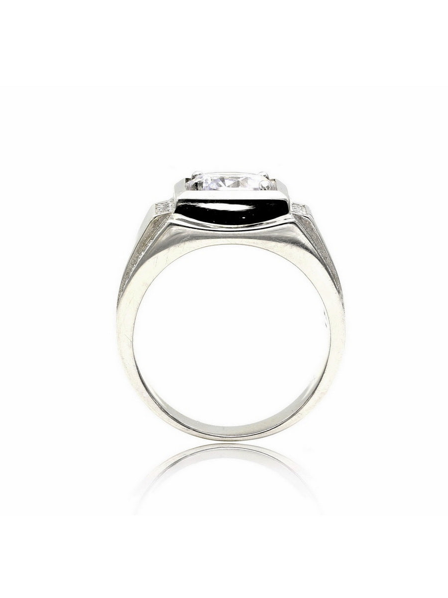 925 Silver 2.7Ctw. Moissanite Man's Statement Ring