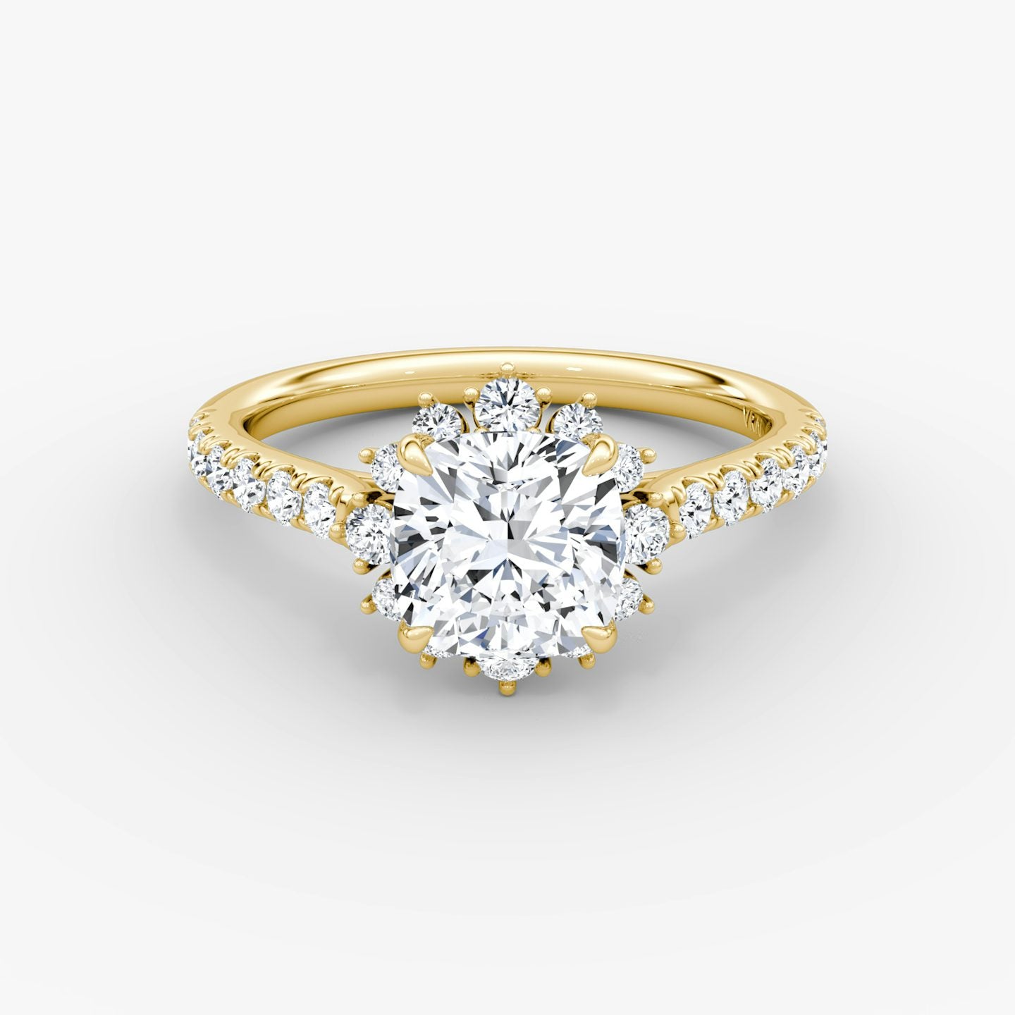 The Aurora Halo Cushion Engagement Ring