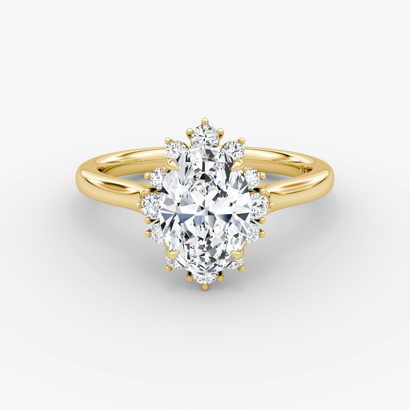 The Aurora Halo Oval Engagement Ring