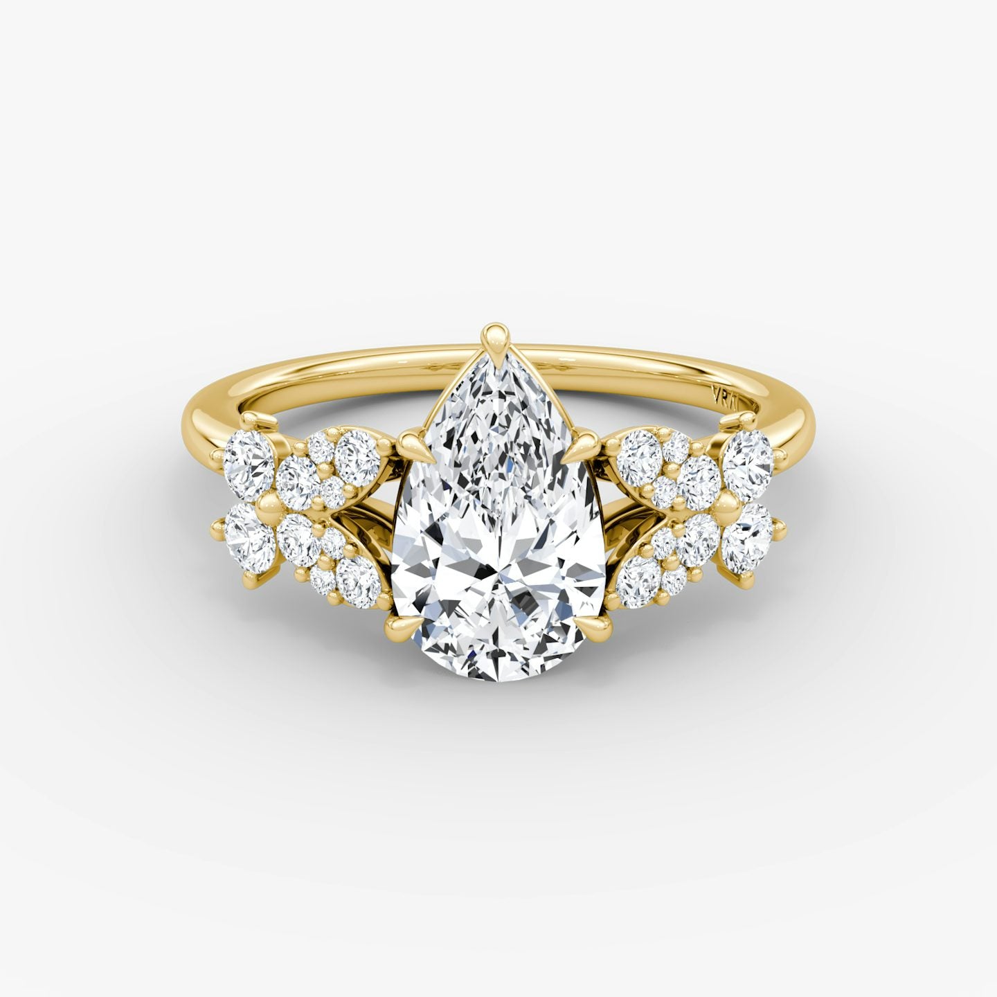 The Signature Floral Pear Gold Engagement Ring