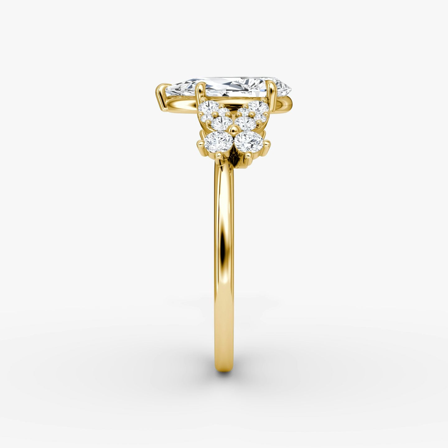 The Signature Floral Pear Gold Engagement Ring