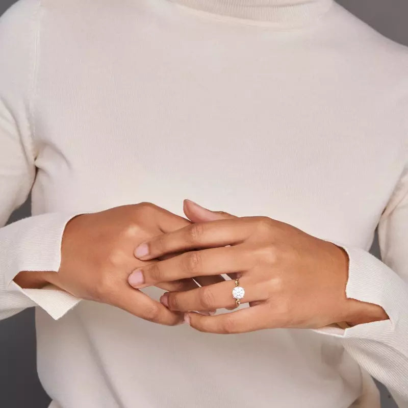 Nature Inspired Oval Engagement Ring