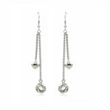 Stainless Steel Circle Dangle Earring & Necklace