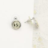 14K Gold Plated Coin Earring