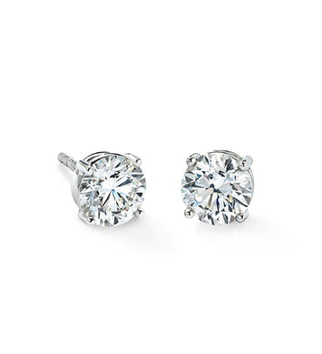 925 Sterling Silver Earrings Moissanite Diamond Stone Solitaire Studs