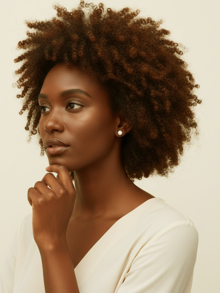 14K White Gold Moissanite Halo Studs Earrings