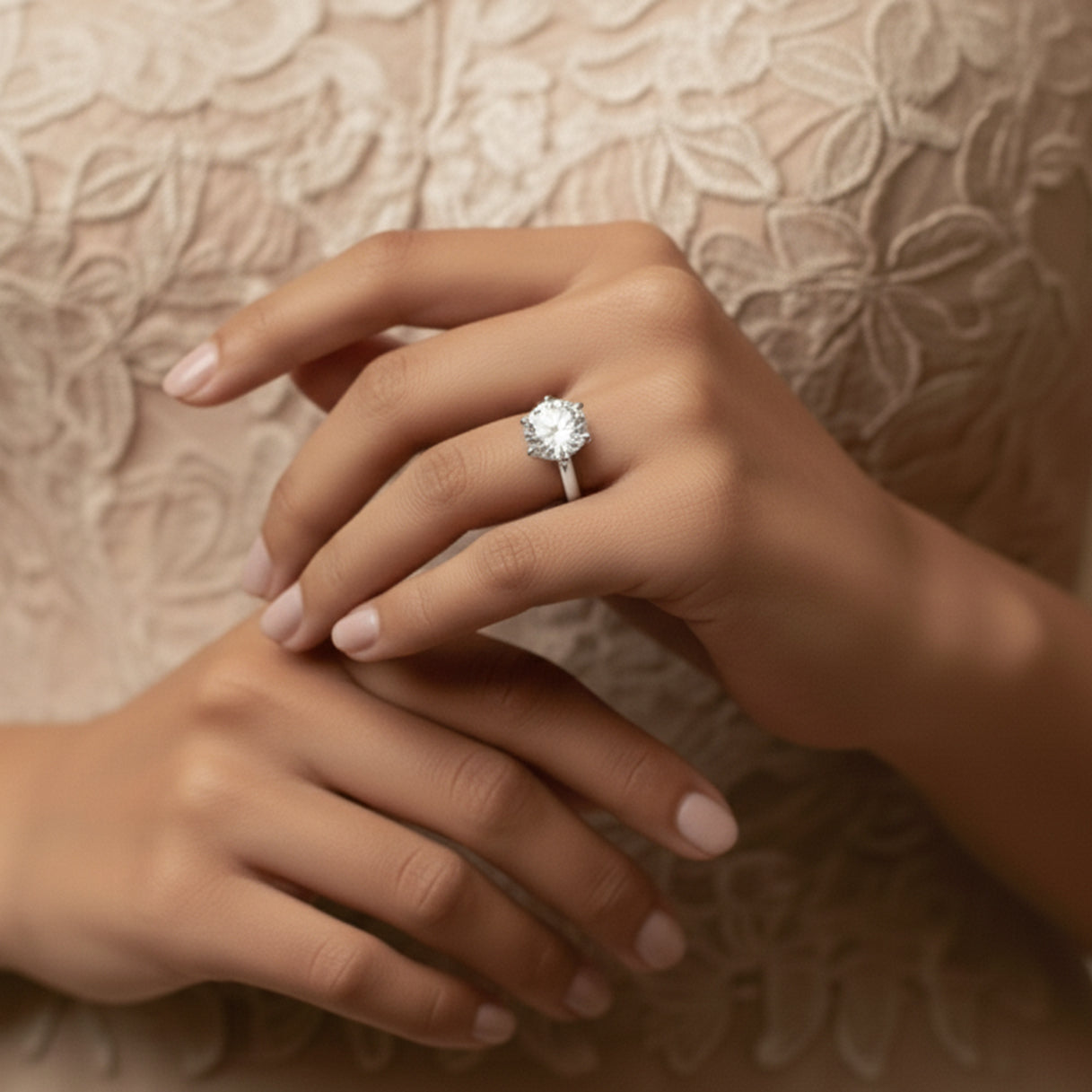 14K Gold 2.0Ctw. Moissanite Solitaire Engagement Ring