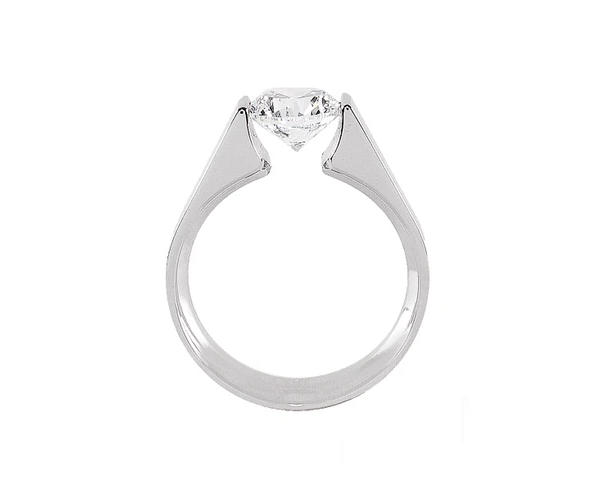 18K White Gold 2.0Ct. Moissanite Engagement Ring