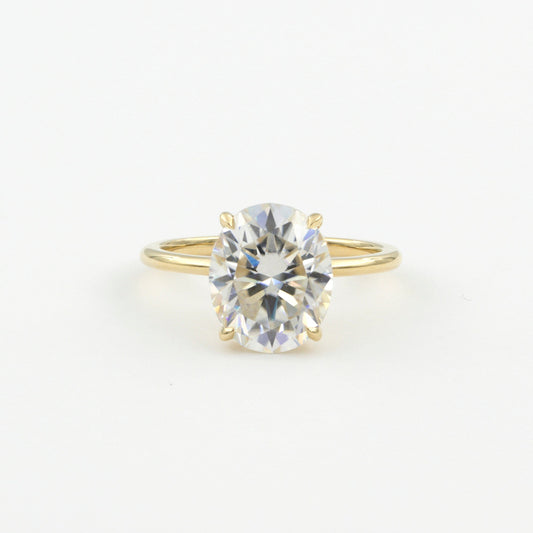 14K Gold 5.0Ctw. Oval Cut Moissanite Engagement Ring