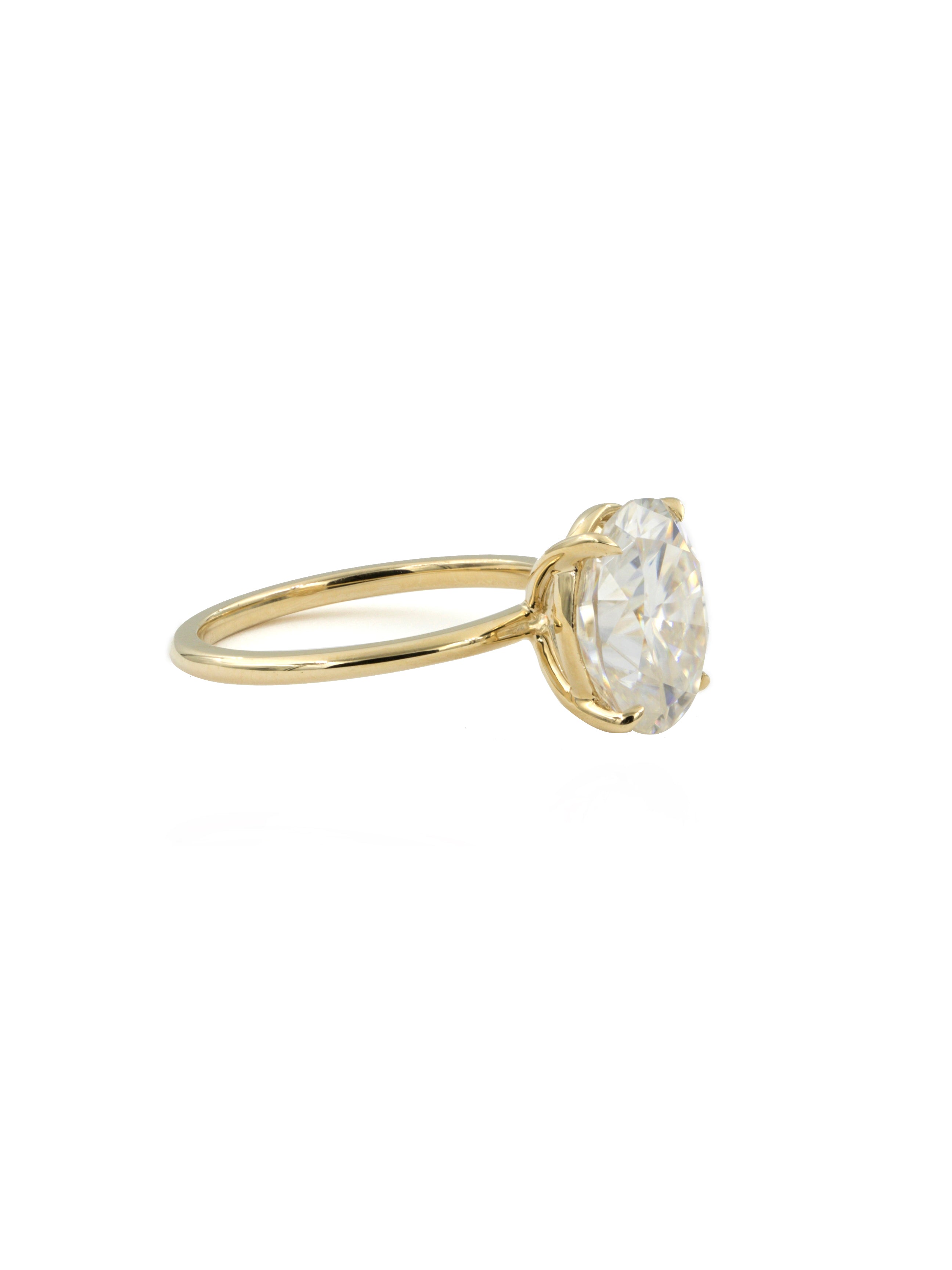 14K Gold 5.0Ctw. Oval Cut Moissanite Engagement Ring