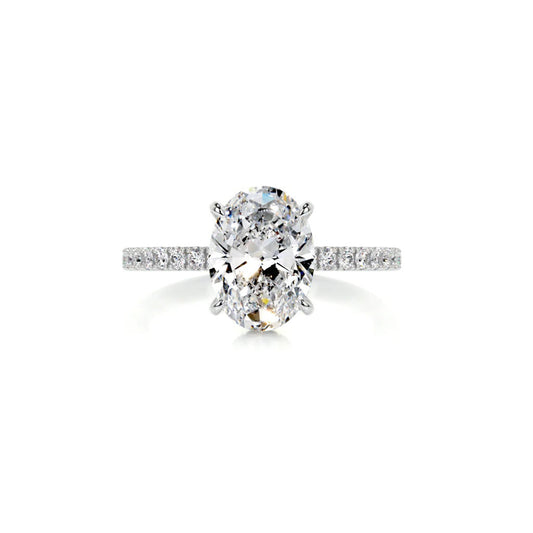 14K Gold 2.4Ctw. Hidden Halo Moissanite Ring