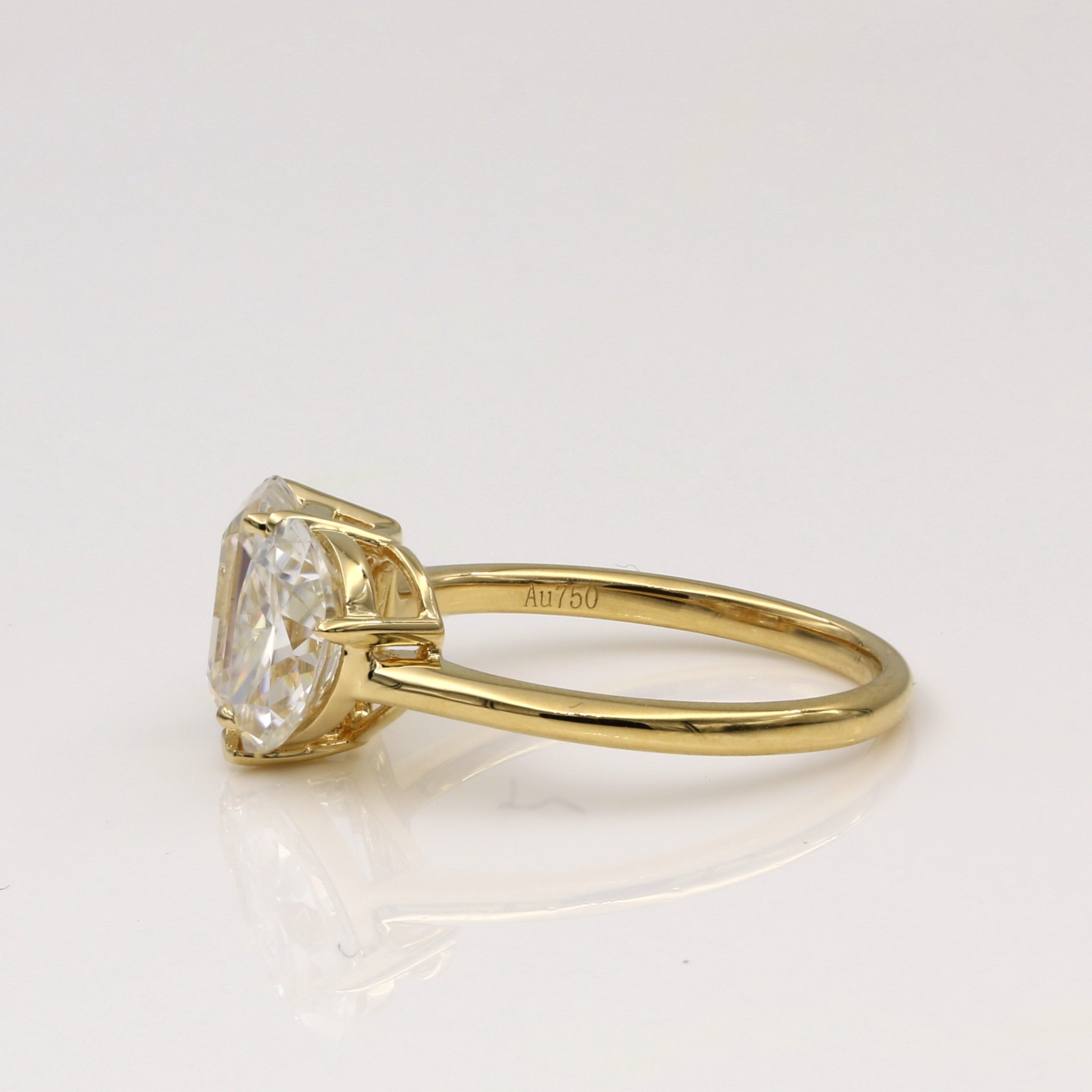 18K Yellow Gold 3.5Ct. Moissanite Toi et Moi Engagement Ring