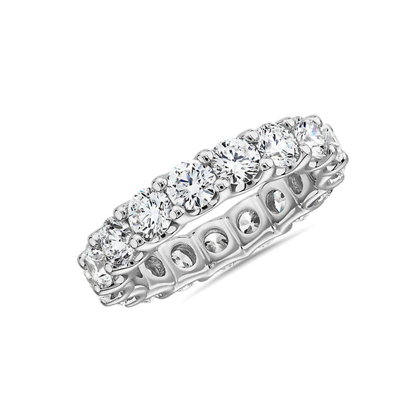 14K White Gold 4Ct. Moissanite Wedding Band Ring