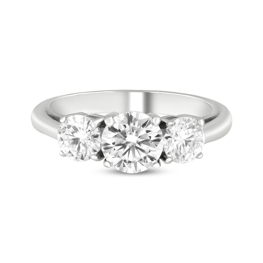 14K Gold 2Ctw. 3-Stone Moissanite Ring