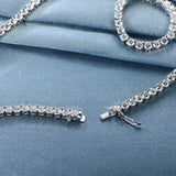 Platinum Plated 925 Sterling Silver Tennis Chain