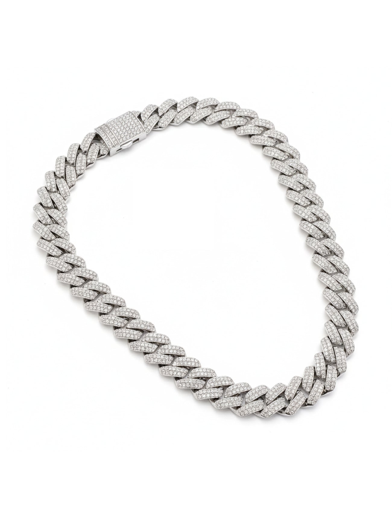 925 Sterling Silver Moissanite 14MM Cuban Links