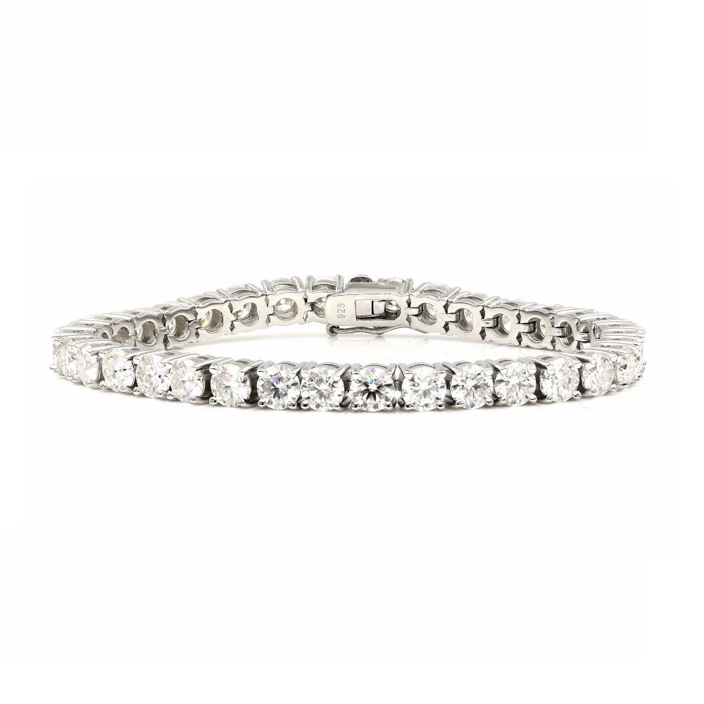 925 Sterling Silver 5mm Moissanite Tennis Bracelet