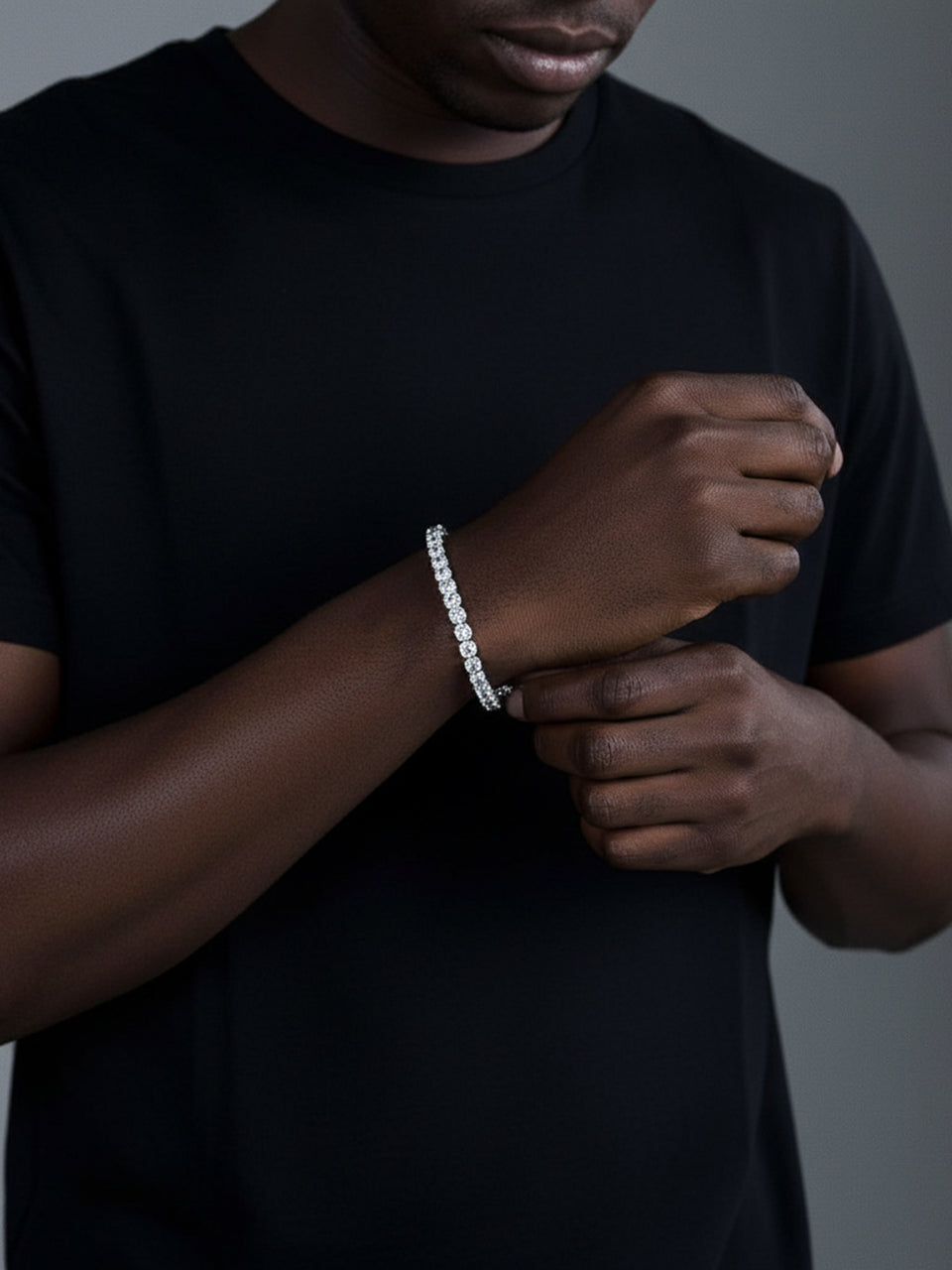 925 Sterling Silver 5mm Moissanite Tennis Bracelet