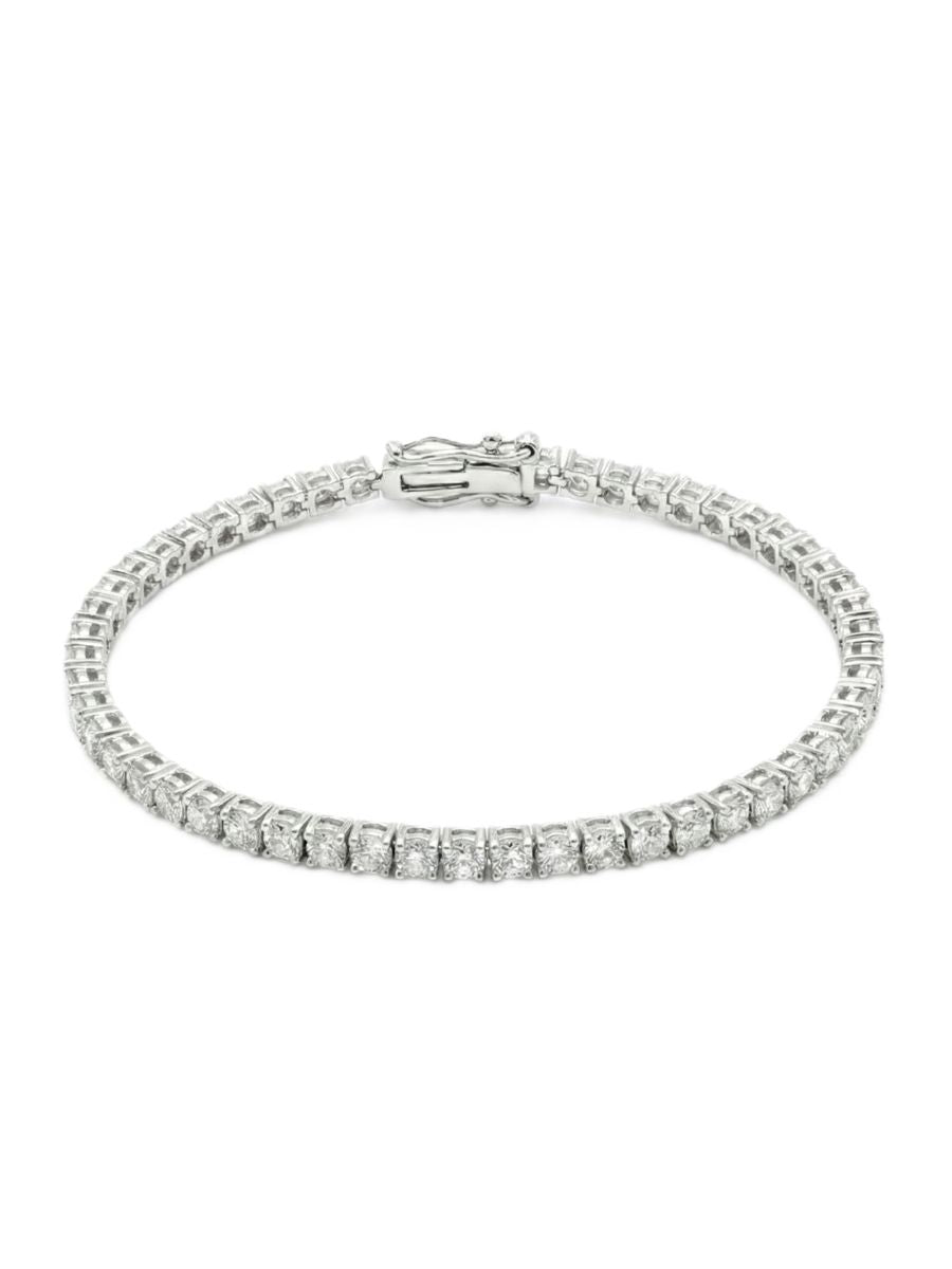 925 Sterling Silver 3mm Moissanite Tennis Bracelet