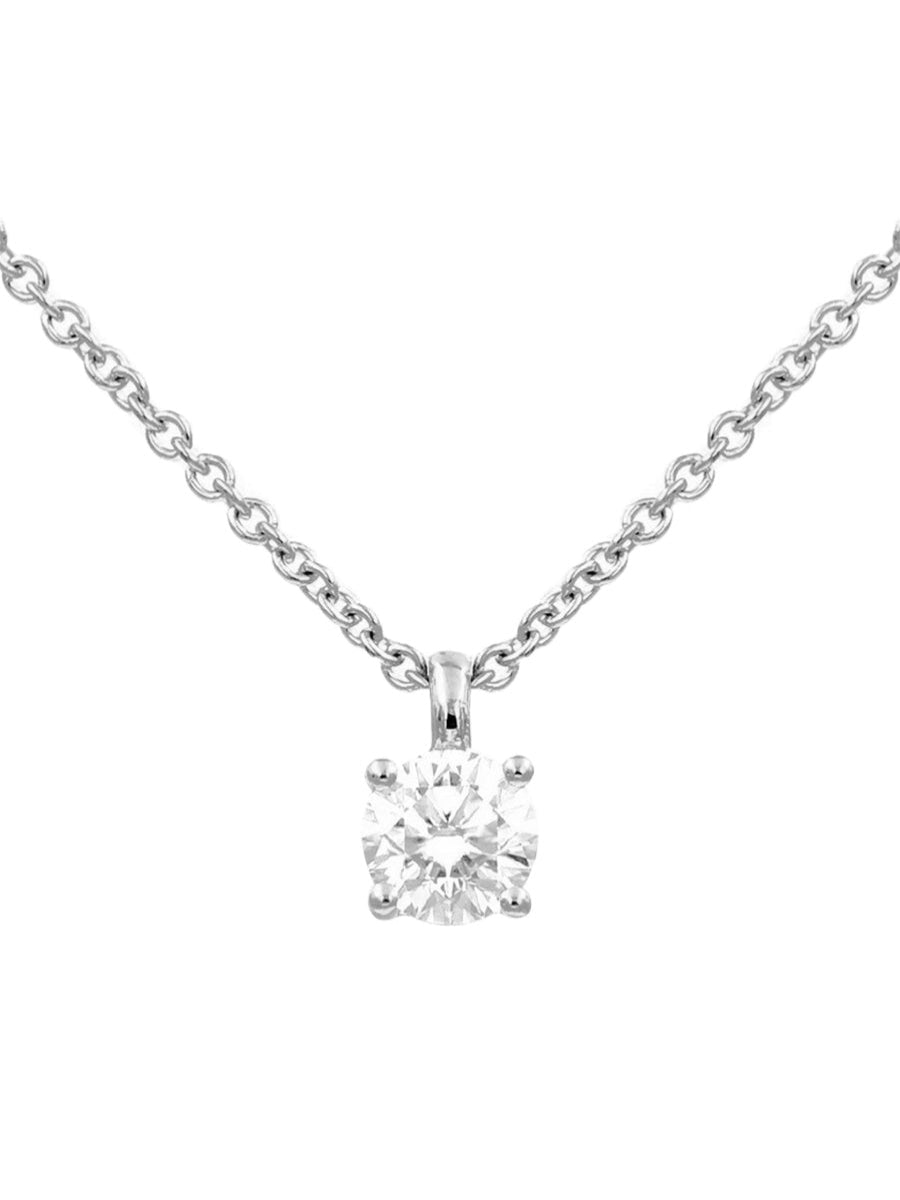 925 Silver Moissanite Solitaire Pendant Necklace