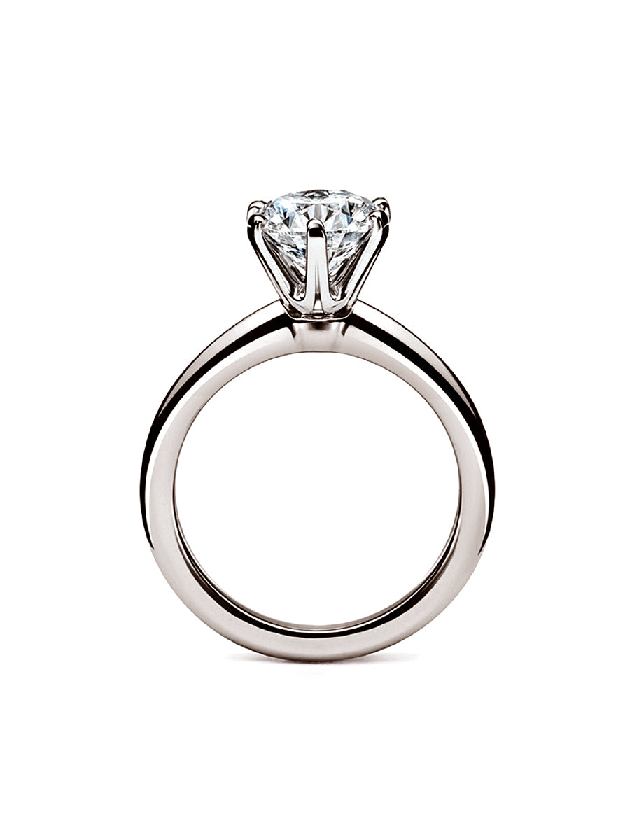 925 Silver 3.0Ct. Moissanite Solitaire Engagement Ring