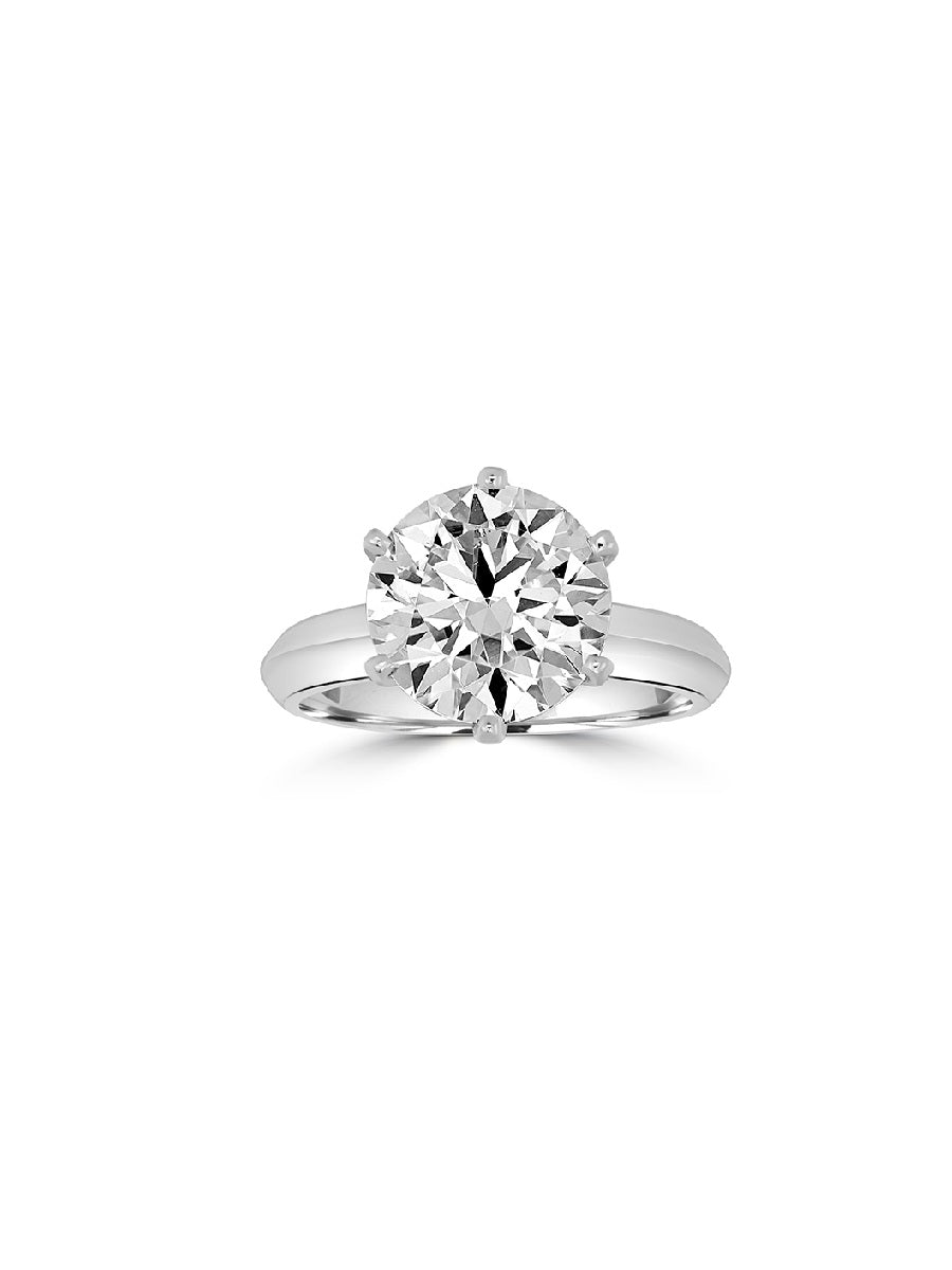 925 Silver 3.0Ct. Moissanite Solitaire Engagement Ring