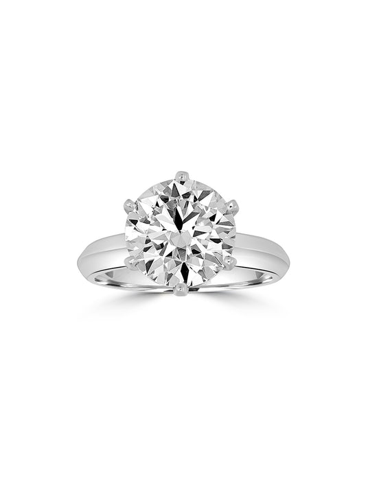 14K Gold 3.0Ctw. Moissanite Solitaire Ring