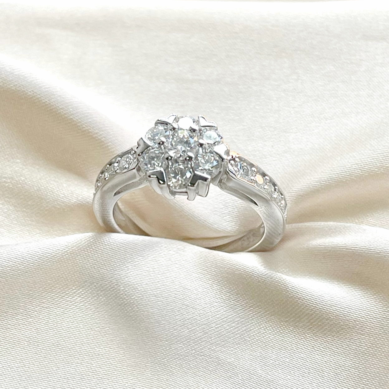 925 Silver 1.11Ctw. Moissanite Engagement Ring