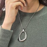 Stainless Steel Pear Pendant Necklace