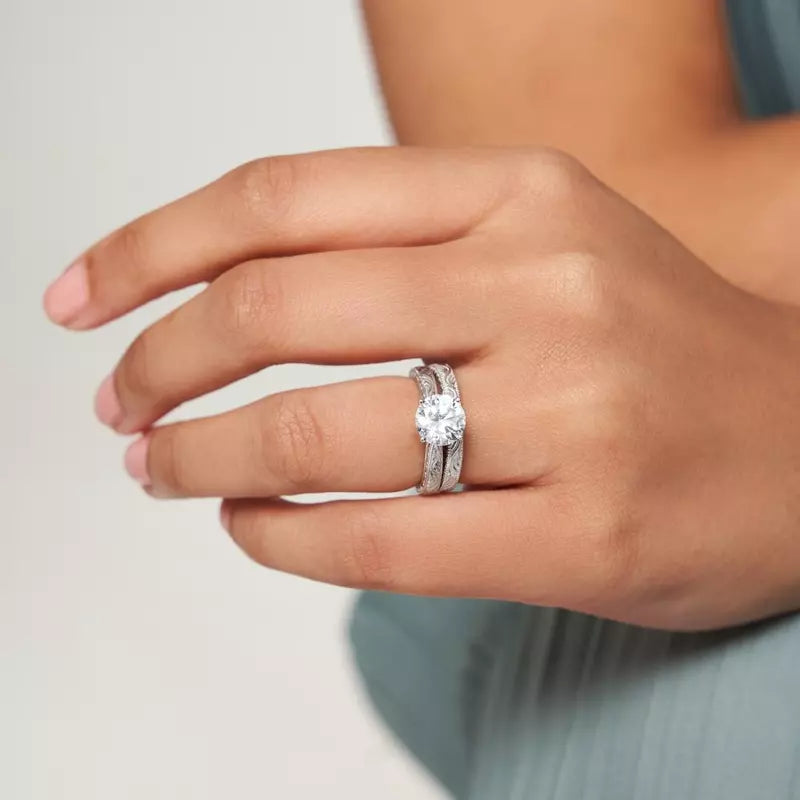Vintage-Inspired Solitaire Engagement Radiant Ring