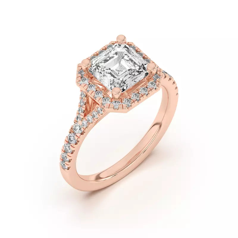Timeless Halo Asscher Engagement Ring