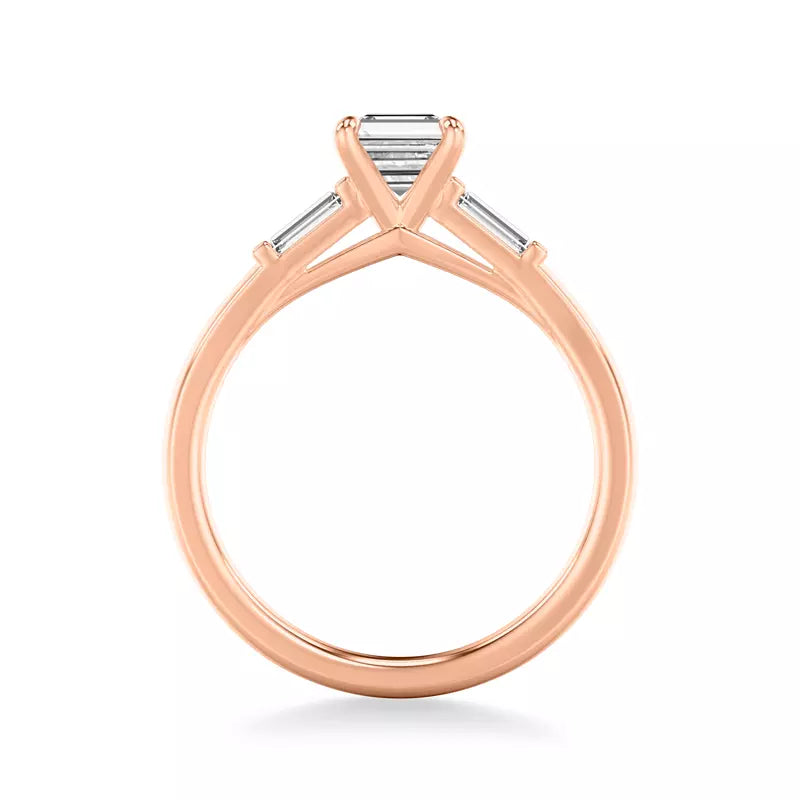 Classic 3-Stone Engagement Asscher Ring