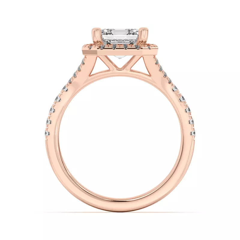 Timeless Halo Asscher Engagement Ring
