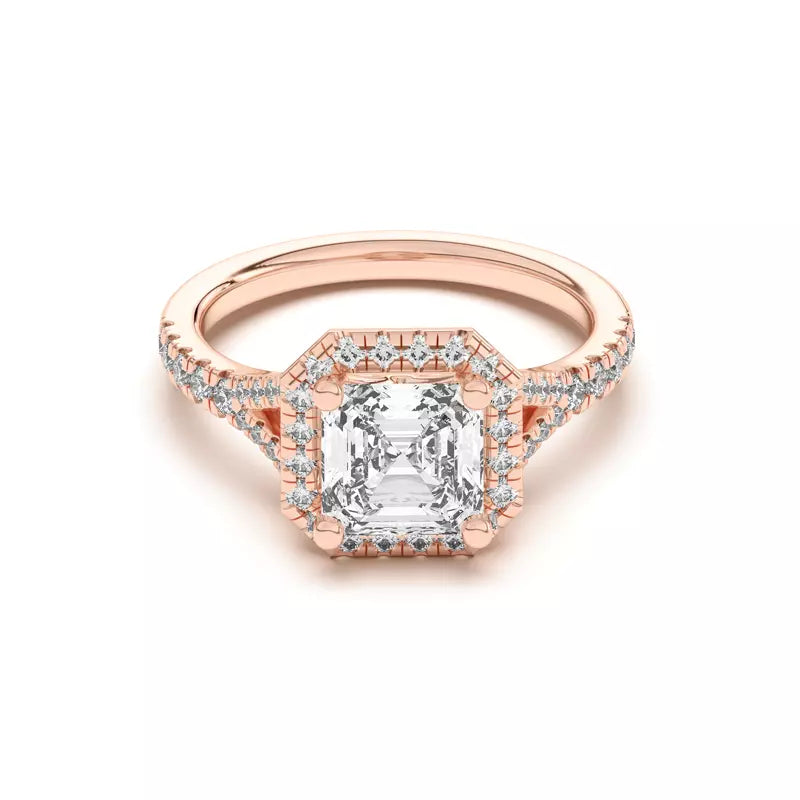 Timeless Halo Asscher Engagement Ring
