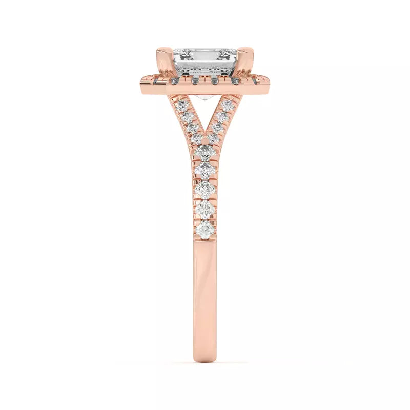 Timeless Halo Asscher Engagement Ring