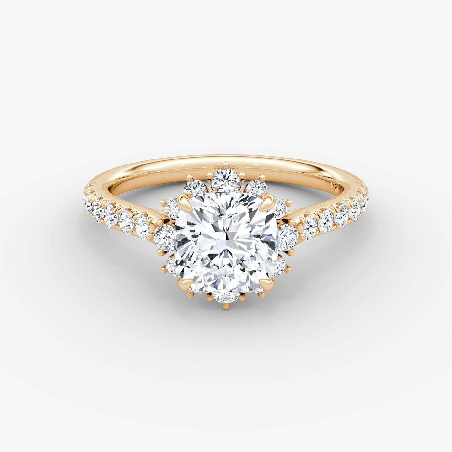 The Aurora Halo Cushion Engagement Ring