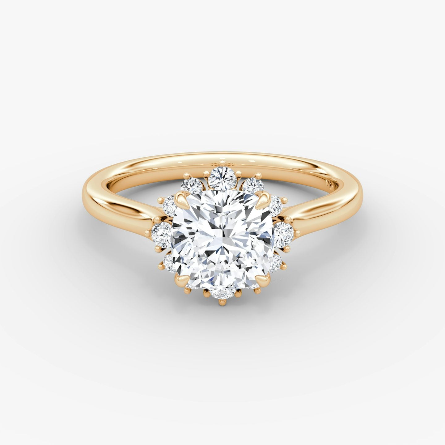 The Aurora Halo Cushion Engagement Ring