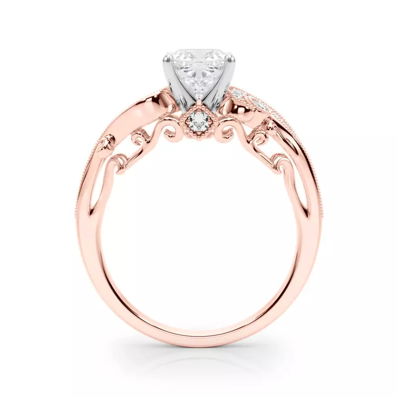 Vintage Inspired Cushion Engagement Ring