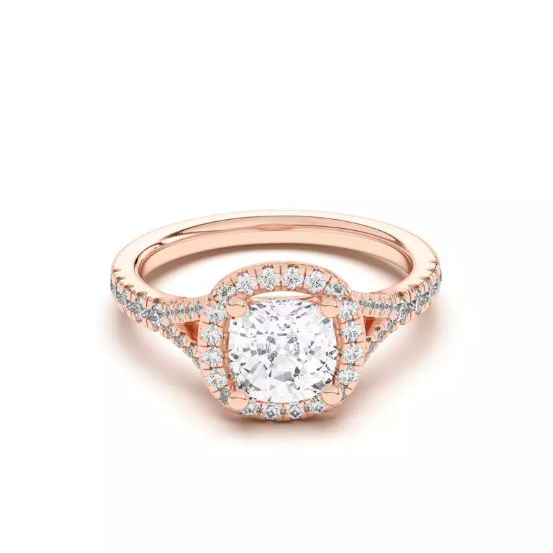 Timeless Halo Cushion Engagement Ring