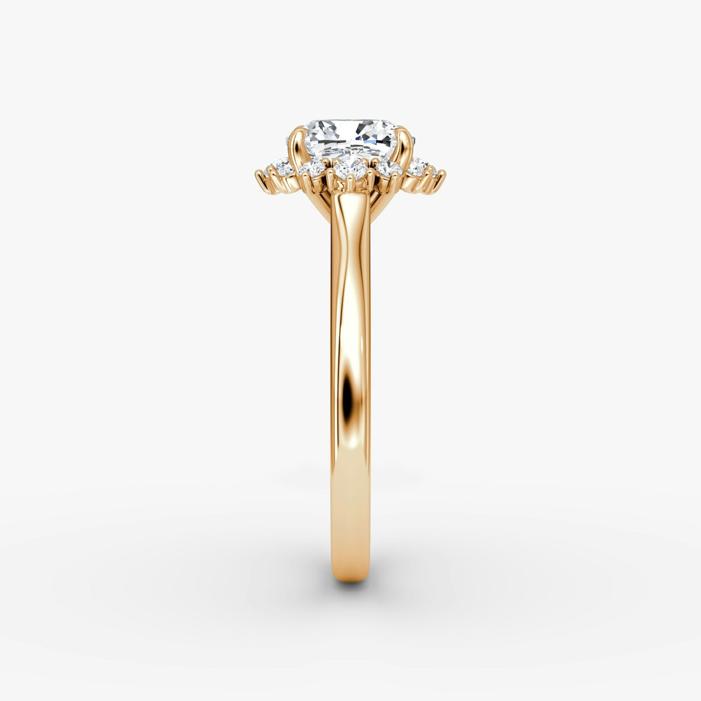 The Aurora Halo Cushion Engagement Ring