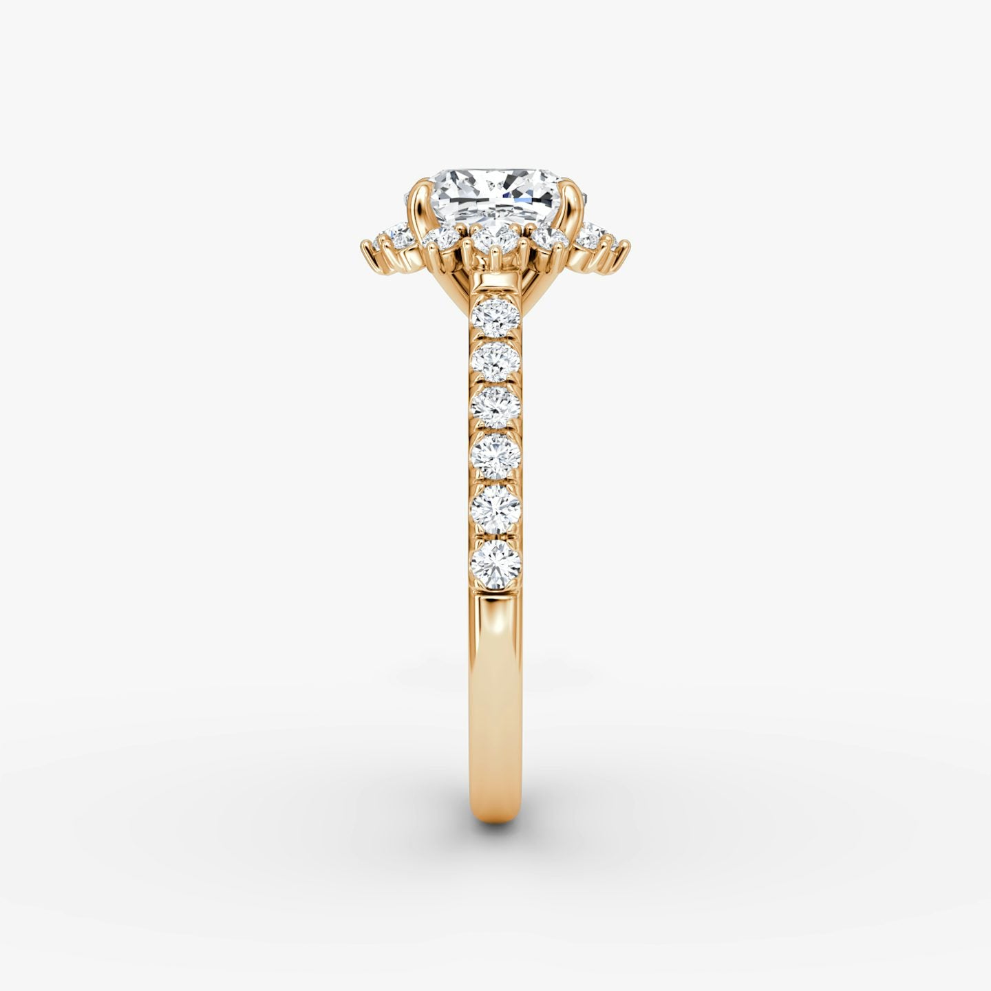 The Aurora Halo Cushion Engagement Ring