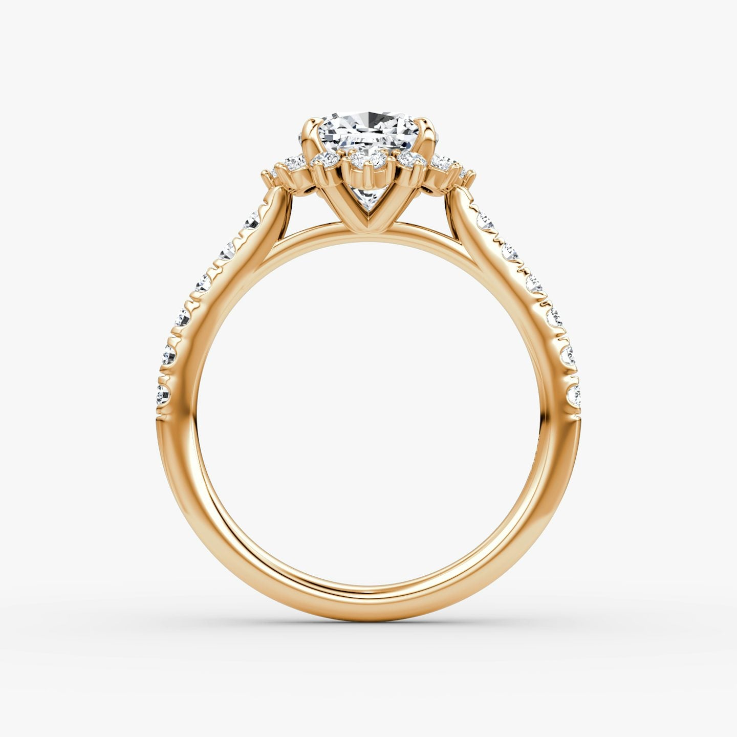 The Aurora Halo Cushion Engagement Ring