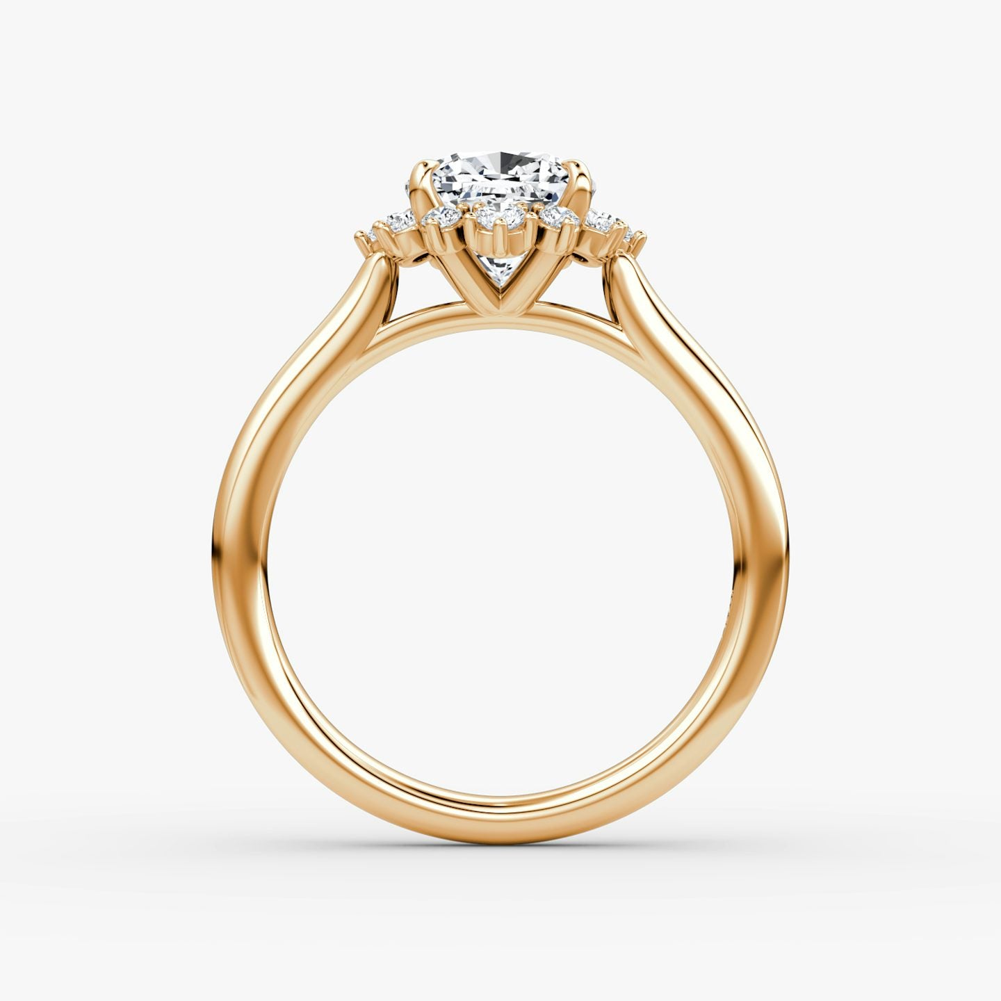 The Aurora Halo Cushion Engagement Ring